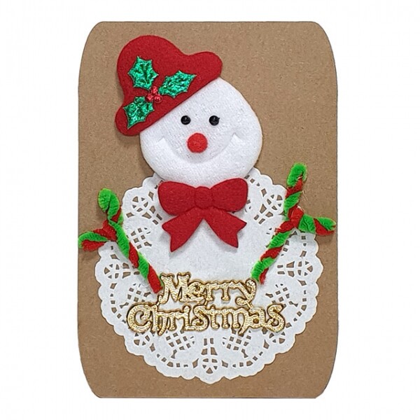 [키즈킹] 크리스마스카드 만들기/펠트눈사람