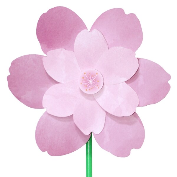 봄꽃 바람개비 만들기