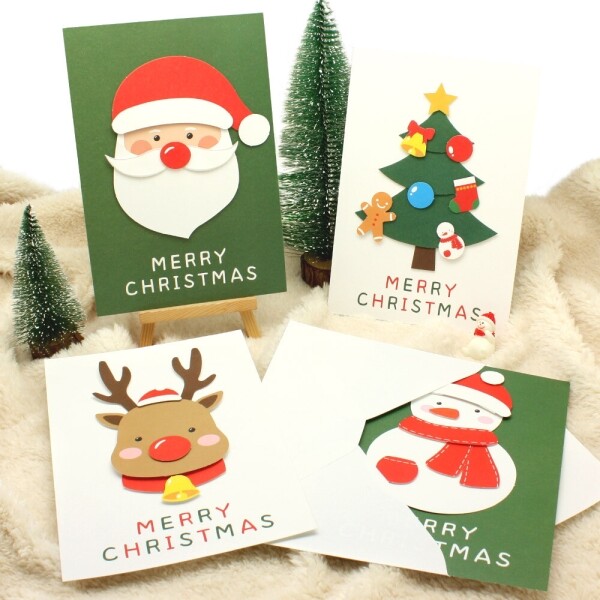 뜯어만들기! 크리스마스카드 4종세트