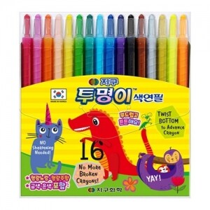 투명이색연필/16색/샤프식