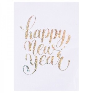 레터링스티커 HAPPY NEW YEAR [홀로그램실버/2장]