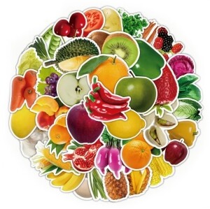 방수스티커 50pcs(과일,채소/4~5cm)