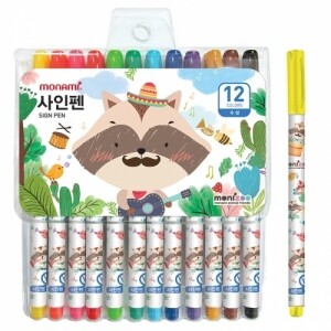모나미 모니주 사인펜 12색