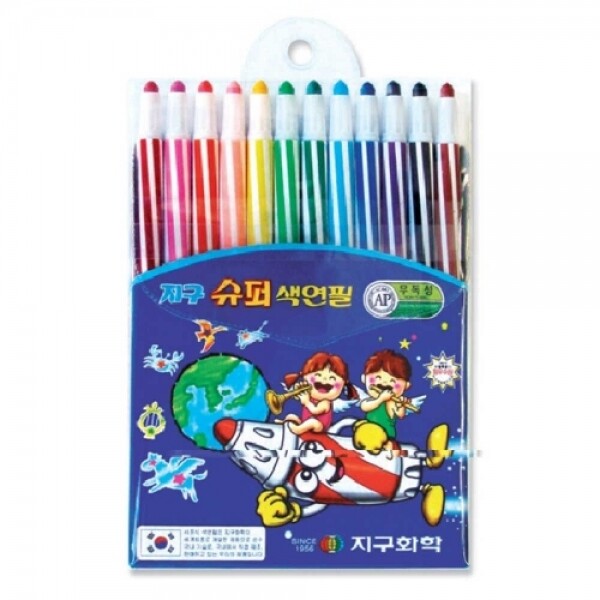 지구화학)슈퍼색연필 12색(샤프식)