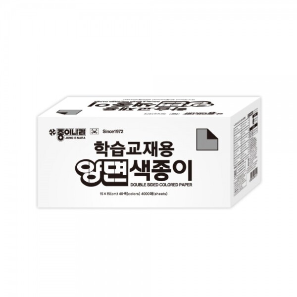 종이나라)양면 대용량학습교재용 색종이(4000매/40색)