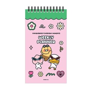 카카오프렌즈 세이치즈 세로형 위클리 플래너 핑크