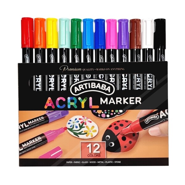 ★1+1특가★ 아티바바 아크릴마카 12색