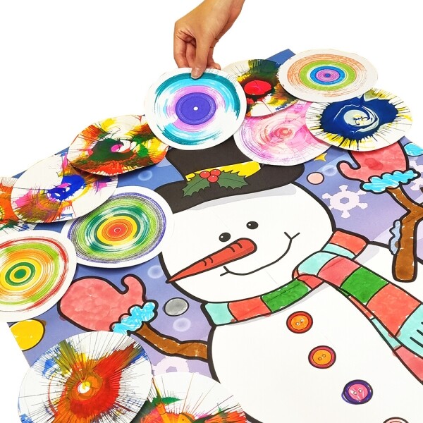 아티바바 스핀아트로 겨울만들기ㅣ환경구성 겨울 미술활동