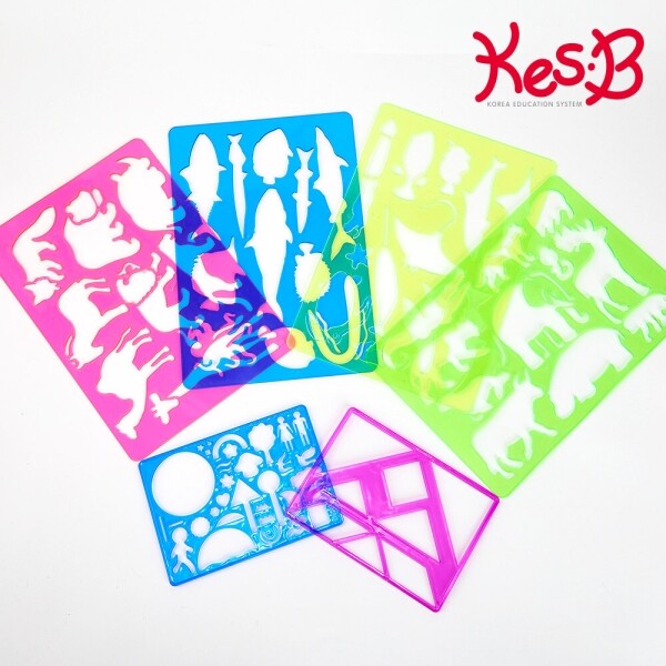 [캐스비]아트스쿨 스텐실자6종(2823)