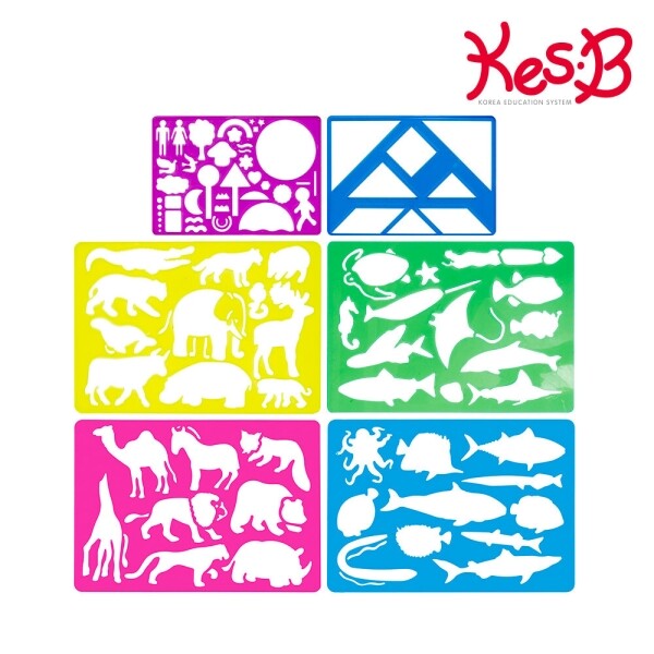 [캐스비]아트스쿨 스텐실자6종(2823)