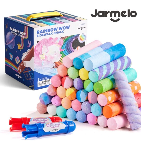 [리틀호안미로]도로위 레인보우 점보분필 36색(97175)