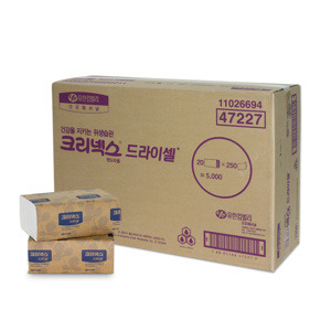 [크리넥스] 드라이셀 핸드타올 천연펄프 5000매 47227
