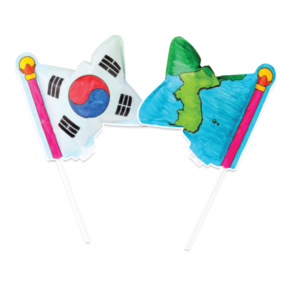 우리나라 태극기 지도 만들기 색칠풍선