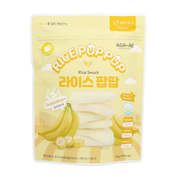 아가애 라이스팝팝 바나나 10개 세트