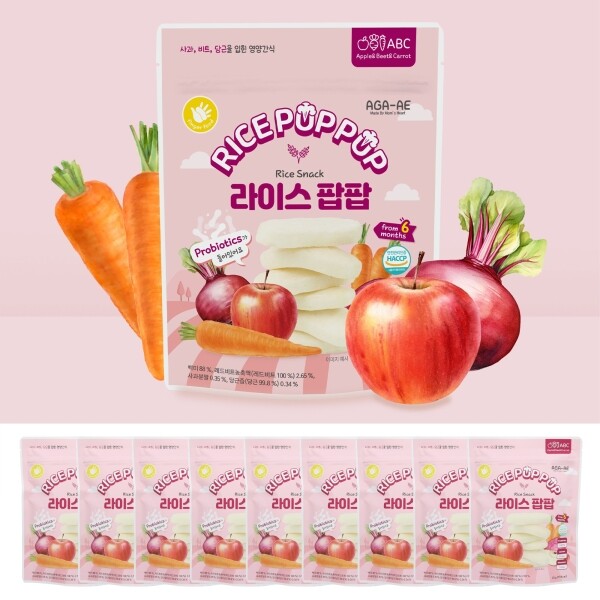 아가애 라이스팝팝 ABC 10개 세트