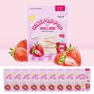 아가애 라이스팝팝 딸기 10개 세트