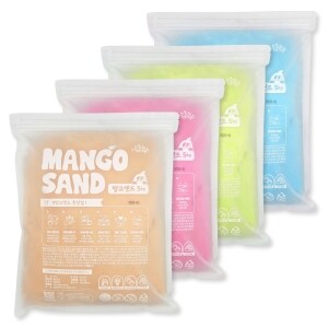 [키즈망고] 망고샌드 모래놀이 5kg (우드/핑크/옐로우/블루)