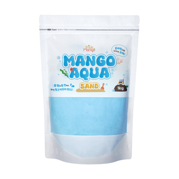[키즈망고] 망고아쿠아샌드 모래놀이 1kg (우드/핑크/옐로우/블루)