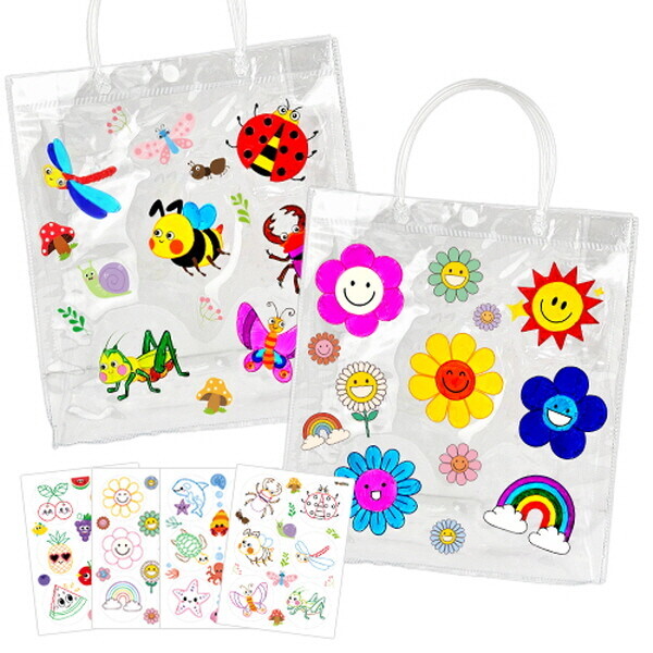 [만들기대장]투명가방 채색스티커 꾸미기(스티커4종 택1)