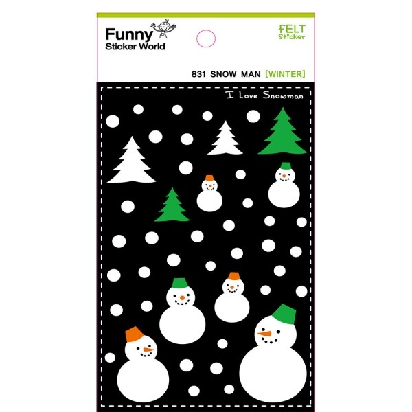 퍼니스티커 831 눈사람 펠트스티커