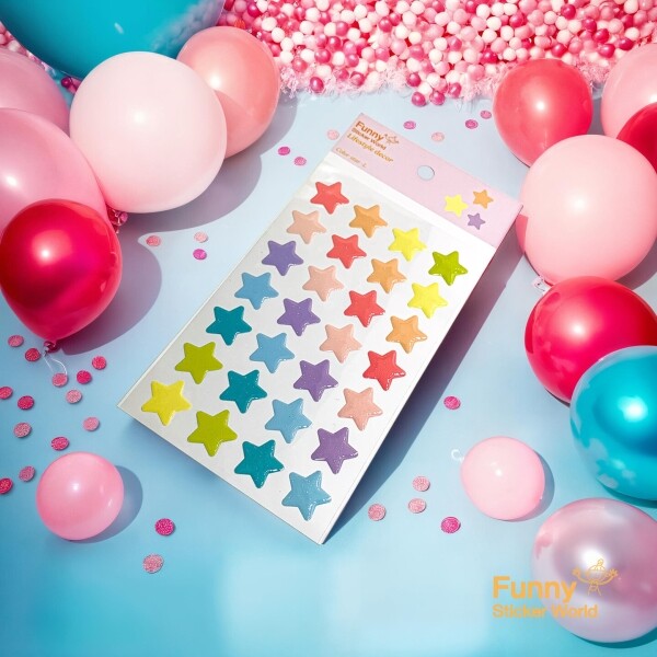 퍼니스티커 T916 별 에폭시 라이프스타일 스티커