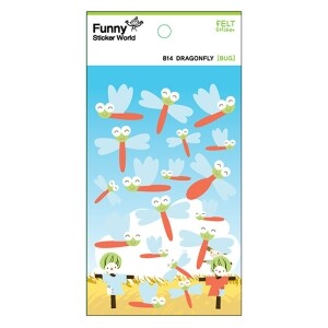 [가을 만들기/놀이 기획전] 퍼니스티커 814 DRAGONFLY 잠자리 펠트 스티커