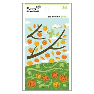 [가을 만들기/놀이 기획전] 퍼니스티커 865 PUMPKIN 호박 펠트 스티커
